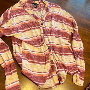 Comfy striped button up